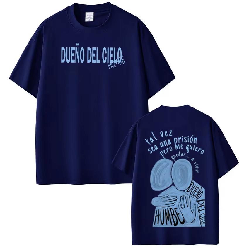Dueno Del Cielo Tour 2026 Singer Humbe Print Tees Men Women Fashion T Shirt Summer Cotton High Quality Fashion Casual Tshirts