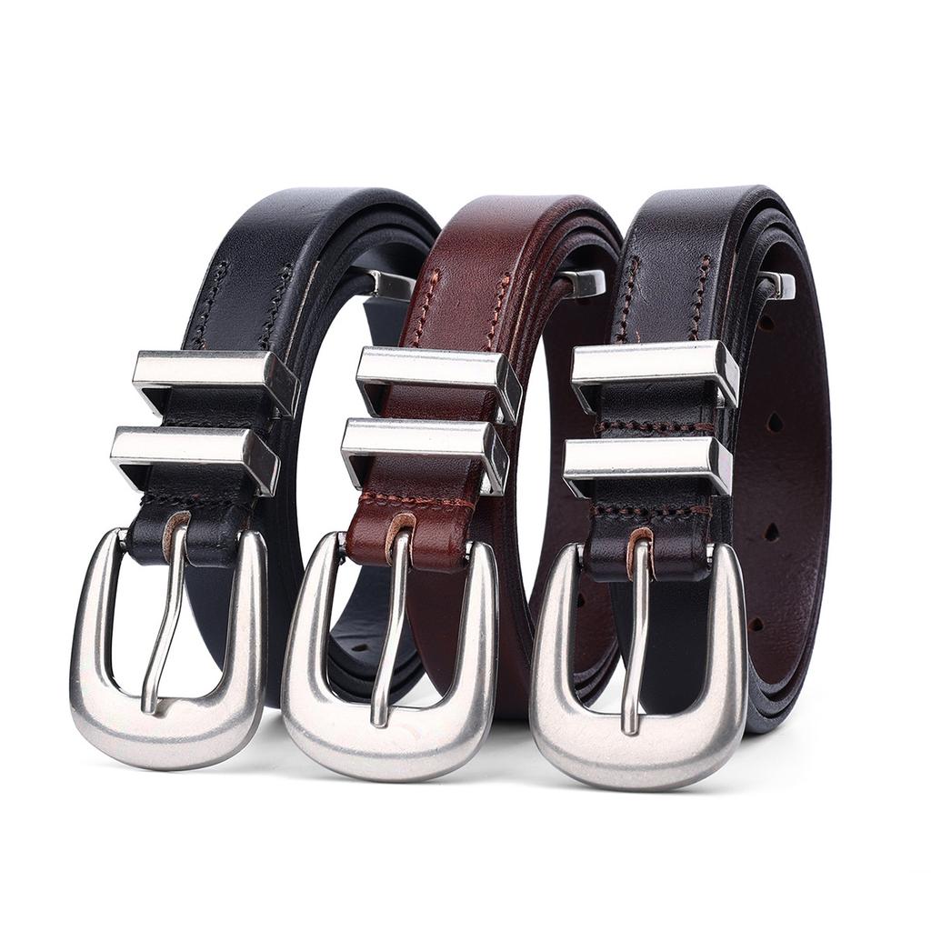 First Layer Tree Paste Leather Belt Women'S Leather Suit Pants Simple Versatile Dress Women'S Belt Cowhide Decorative Belt Women