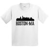 Inktastic Boston Massachusetts Skyline City Silhouette Youth T-Shirt Ma Cities