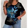 Элегантная повседневная женская футболка большого размера, модная свободная 3D-футболка, женственная футболка с длинным рукавом, для праздничных выходных