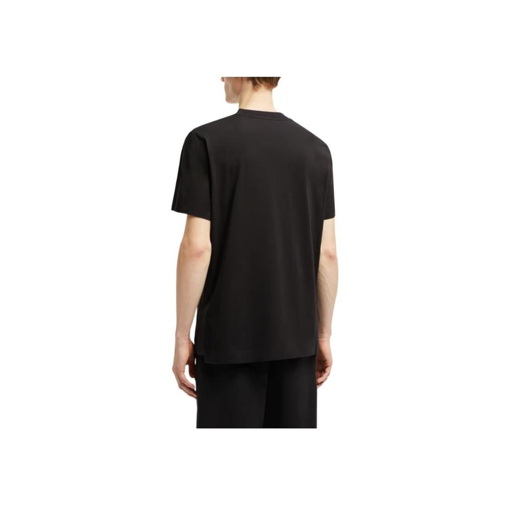 Moncler Printed Round Neck Pullover Straight Fit Short Sleeve T-Shirt Men Tops Black K10918C00024829H8999
