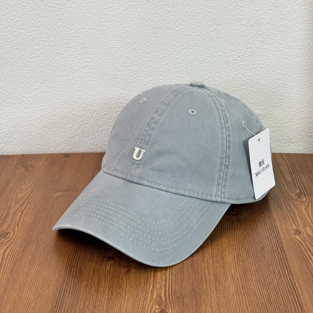 Fashion Hat High Quality Letter U Embroidery Baseball Hat Men's and Women's Korean Version Big Head Circumference Face Small Shade Cap Couple Hat