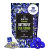 BLAUER TEE - Schmetterlingserbse Tee - 30 Teebeutel - Pflanzenbasiert | SUPER ANTIOXIDANS | Aparajita - Shankhpushpi | Blütenbasiert - Kräutertee - Koffein
