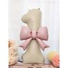 Extra Large Cream White Number Foil Balloons With Pink Bow, Suitable For Birthday Party Decoration, Anniversary Celebration