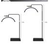 24" Half-Moon U-Shaped Beauty Floor Lamp - LED Fill Light for Nail Art, Eyelash Extensions, Eye Protection