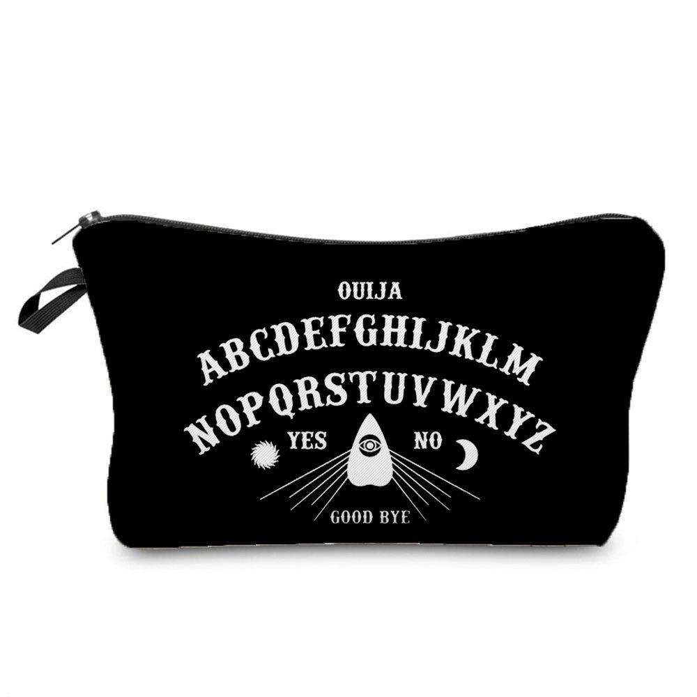 Women English Alphabet Print Cosmetic Bag Toiletries Organize Travel Storage Case 6696