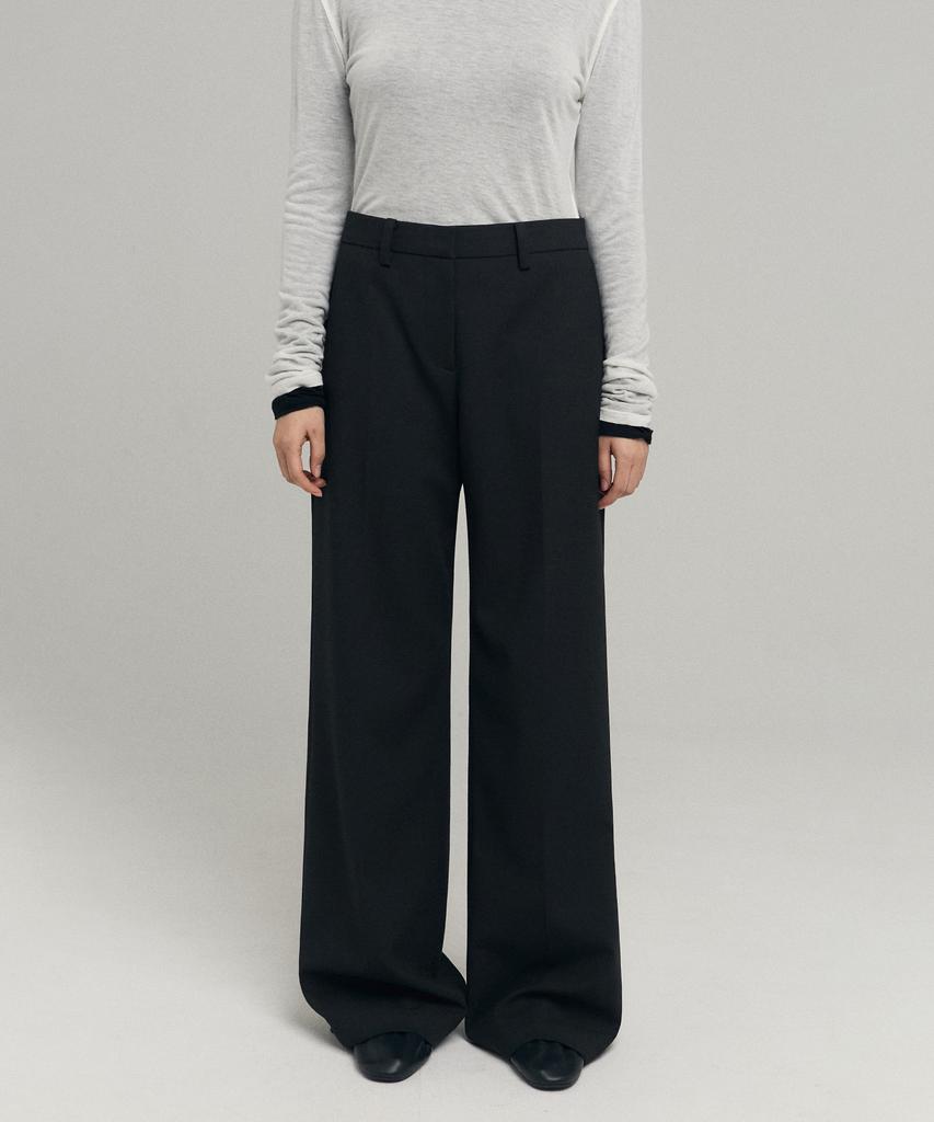 Loutaideu Basic Wool Slacks [Black]
