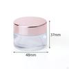 10 Pieces Clear Cosmetic Glass Jar Cream Container Pot for Skin Care Eye Shadow Remover Creams