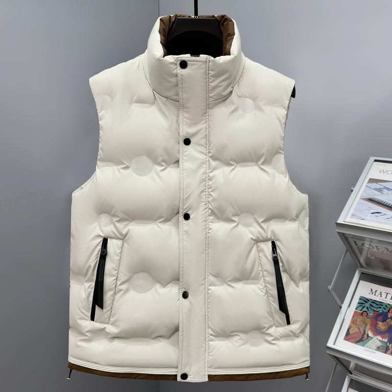 

Fashion Winter Men s Sleeveless Jackets Hooded Plus Size Thick Coat Man Warm Vest 5XL бежевый