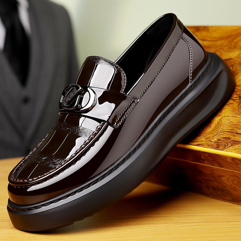 Fashion Mens Fashion Design Moccasin Adult Male Handmade Boat Footwear Thick Bottom Loafers Business Slip on Soft Flats Casual Shoes