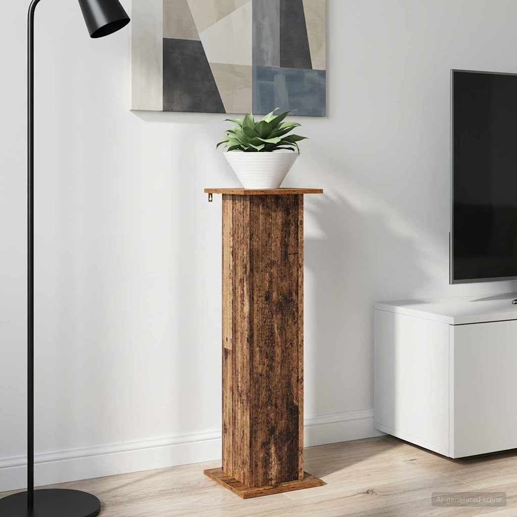 Plant Stand Reclaimed Wood Look 30.5 X 30 X 100.5 Cm Engineered Wood