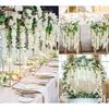 6PCS 110cm Artificial Wisteria Vine Garland Fake Ivy Flowers for Wedding Arch, Home Wall Decor Realistic Outdoor Hanging Plants