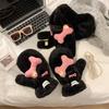 Cute Warm Plush Thickened Gloves Winter Ski Riding Windproof and Cold Cartoon Neck Five-finger Gloves