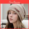 Rollup Versatile Warm Womens Beanie Thickened Knit Hat For Autumn Winter