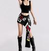 American Retro Letter Print Adjustable Jazz Dance Waist Belt