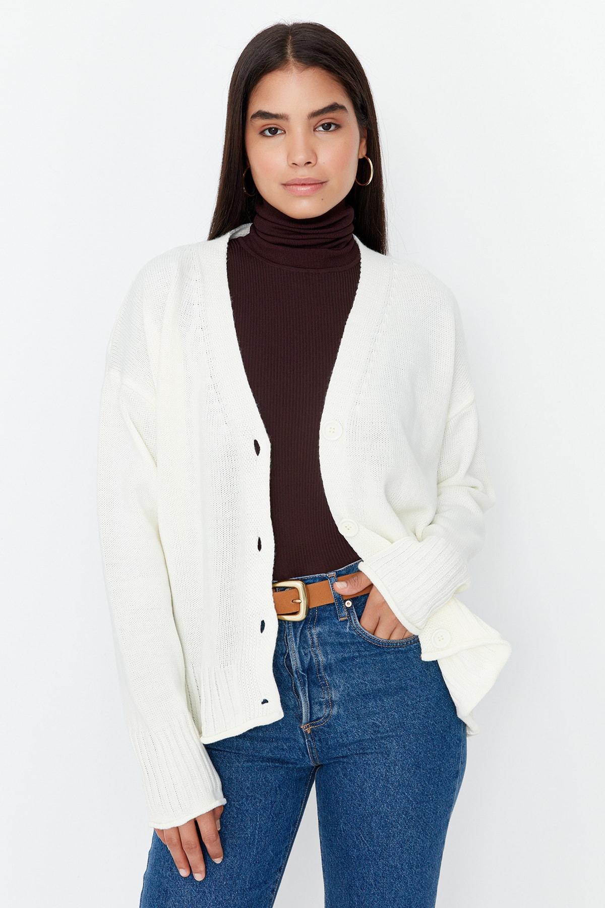 

Кардиган - Экрю - Классический крой