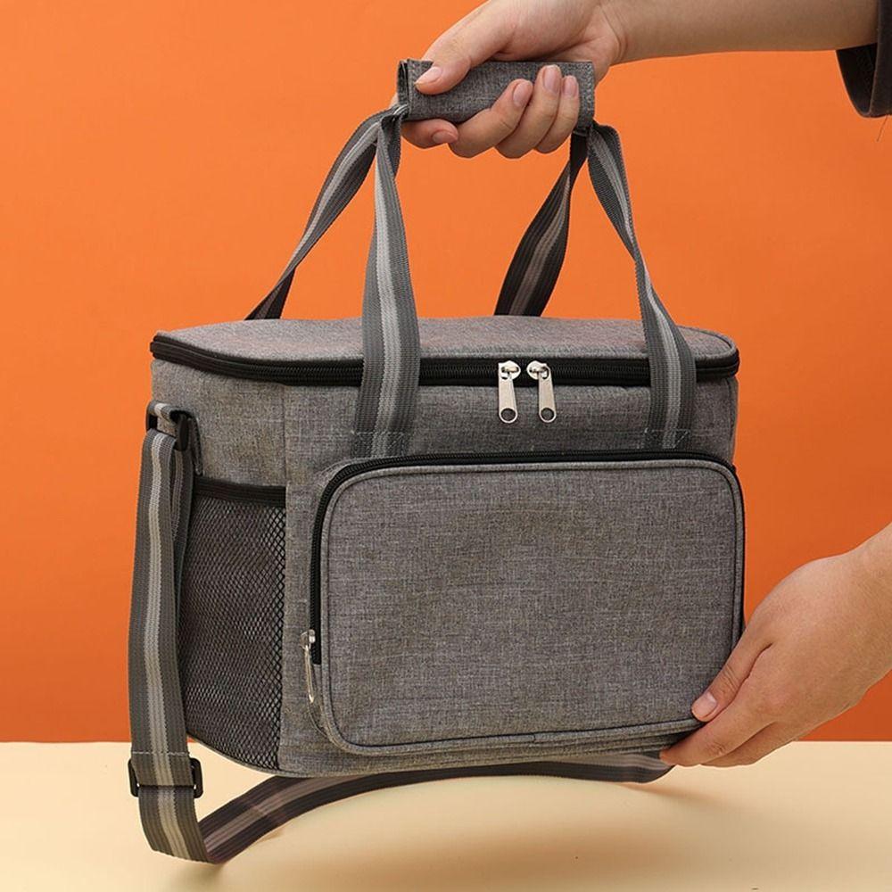 Handheld Thermal Lunch Bag 15L Cooler Lunch Box Durable Insulated Cooler Bag  Picnics