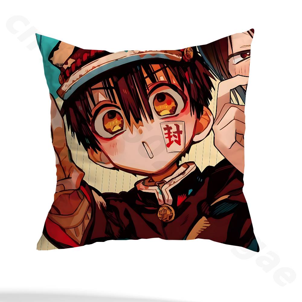 T-Toilet-bound Hanako-kun Pillow Case Pillow Case Living Room Sofa Cushion Cover Suitable For Home Bedroom Room Decoration