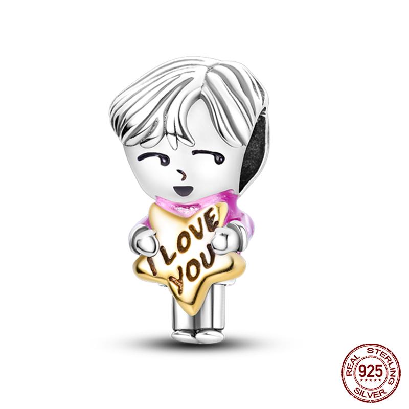 New In Real Copper Boys And Girls Bicycle Charms Beads Fit Qikaola Original Bracelets Fine Diy Jewelry Making