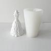 3D Bride Wedding Dress Silicone Candle Mold Bridegroom Suit Resin Casting Moulds