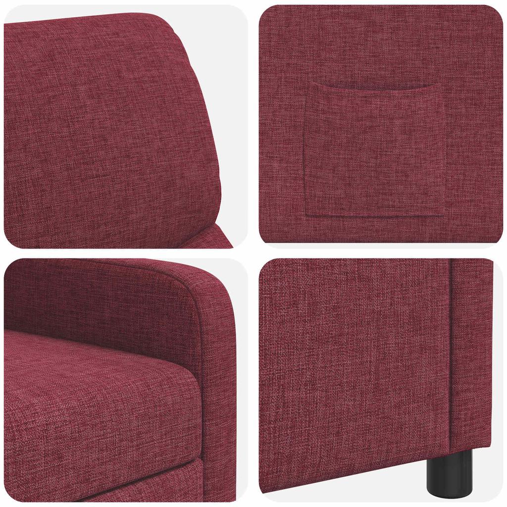 Recliner Chair Wine Red Polyester
