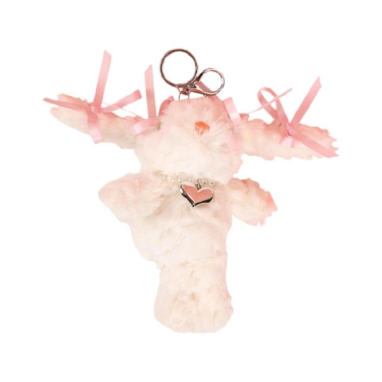 Lovely Plush Rabbit Keychain Cartoon Rabbit Bag Charm Bag Ornament for Girl Featuring Soft Fabric and Eye Catching Color