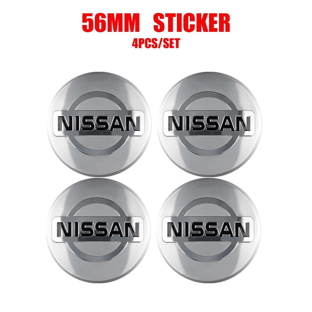 Für Nissan ArR44 Stück 54/56/60mm Auto Radnabenabdeckung Felgenabdeckung Emblem Aufkleber für Nissan Qashqai J11 J10 Juke Leaf NOTE X-trail T32 Tiida