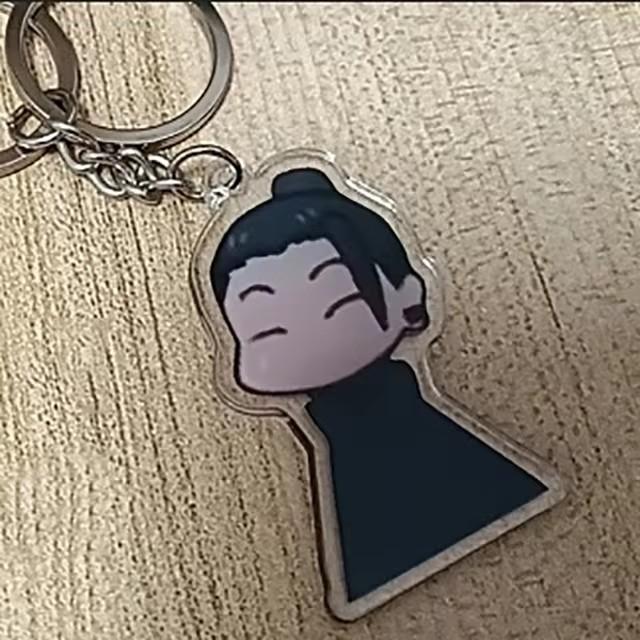 Anime Funny Gojo Satoru Geto Suguru Cosplay Keychain Bag Pendant Keyring Jewelry Gift