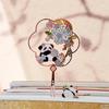 HANDUNYOU Metal Hollow Hydrangea Panda Bookmark