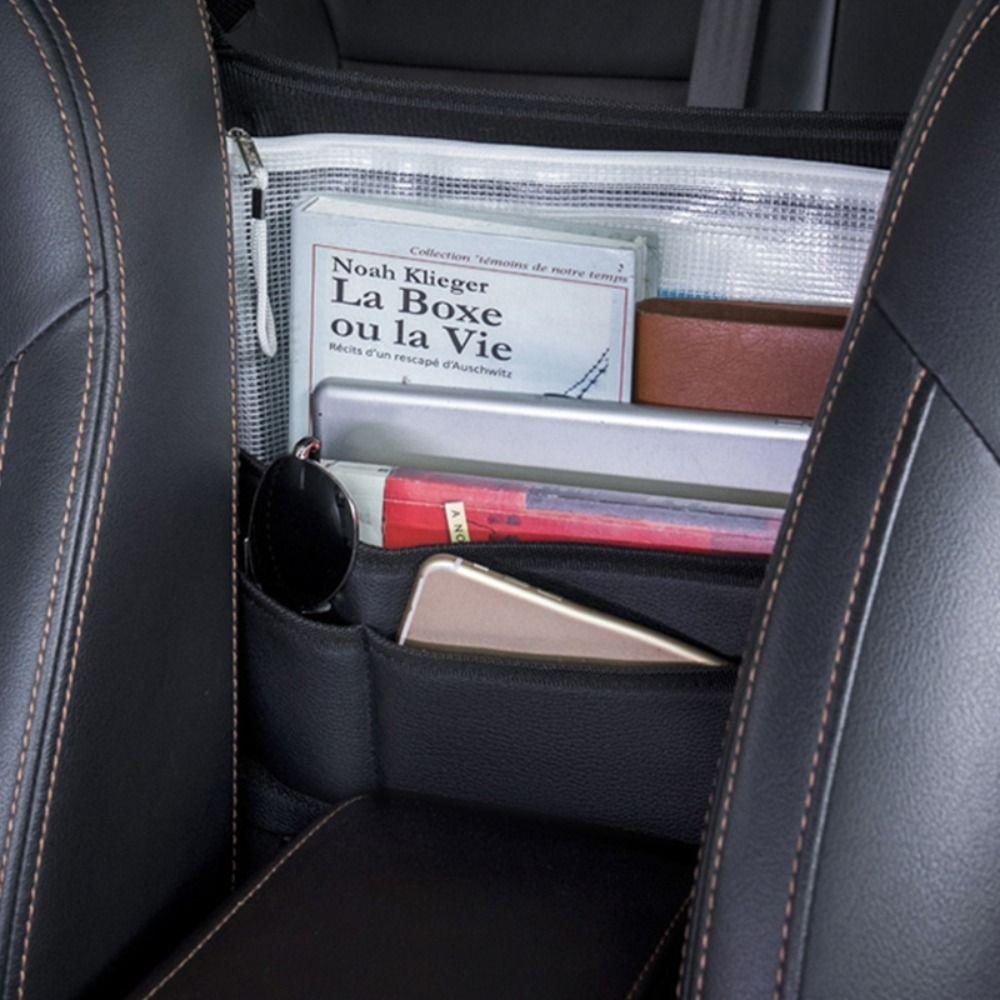 Gap Filler Bag Seat Middle Hanger Storage Bag Leather Car Handbag Holders  Front Seats Gap Storage