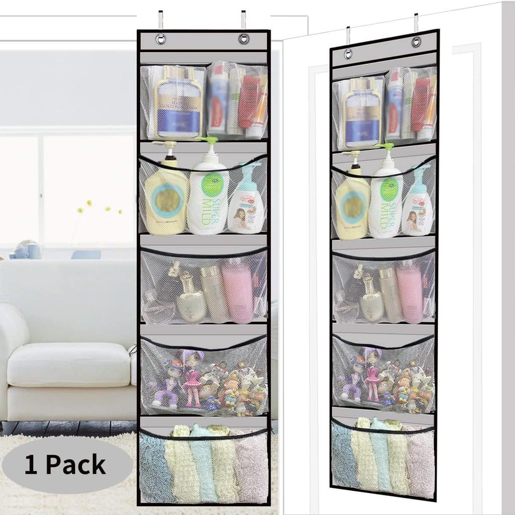 Over The Door Organizer with 5/10 Pockets Hanging Storage Shelves,Behind Door Organizer For Nursery Bathroom Bedroom
