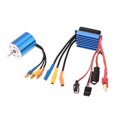 2430 7200KV 4P Aluminum Alloy Sensorless Brushless Motor with 25A Brushless ESC (Electric Speed Controller) for RC Car Truck