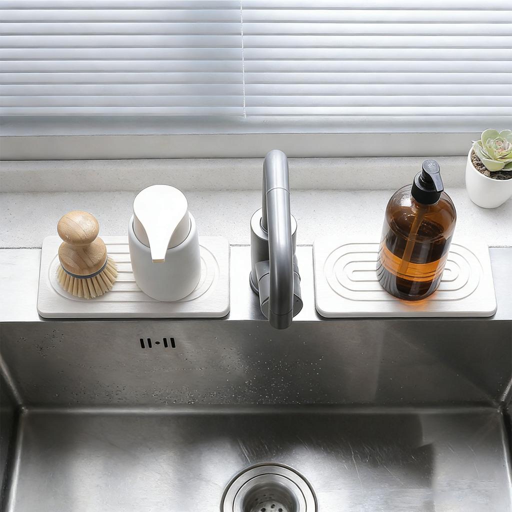 Natural Water Absorbing Soap Dish Set High Absorption Fast Drying Mat For Makeup And Wet Items Liquid Soap Or Cosmetics