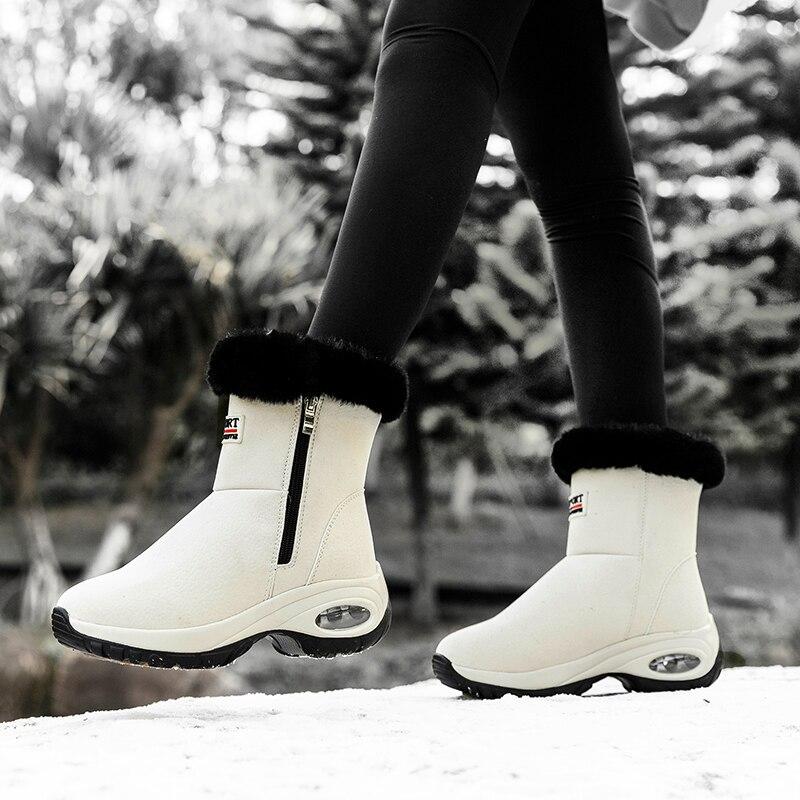 Botines de invierno para mujer de calidad Mantener cálidas botas de nieve  negras 2021 Nuevas botas cómodas con cordones Chaussures Femme comprar a  buen precio — entrega gratuita, reseñas reales con fotos — Joom
