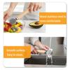 304 Stainless Steel Meat Masher 6-Blade Meat Chopper with Wooden Handle Easy to Clean Potato And Vegetable Masher for Kitchen Cooking And Mixing