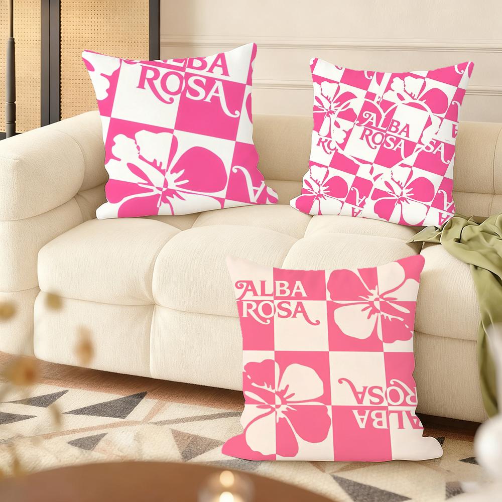 Fashion AALBA RROSA Cushion Cover Natural Linen Organic Fabric DoubleSided Printing Couch Pillow Covers Home Decor