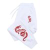 Red Dragon Design Joggers Warm Pocket Pants Woman Autumn Fashion Women Pant Warm Drawstring Woman Clothing