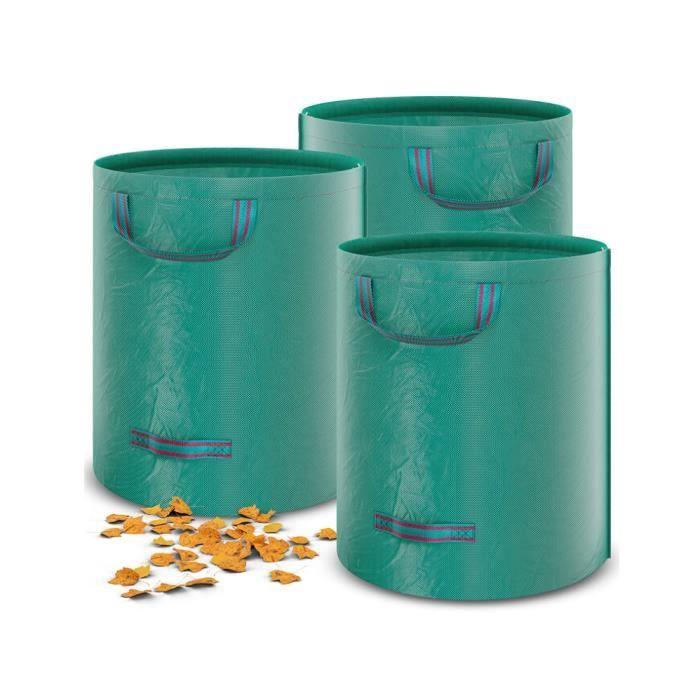 

Set of 3 Garden Waste Bags - 272 L - Garden Bags - Grass Leaves Bag - Freestanding - Stable - Waterproof-UV Resistant