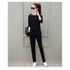 Women 2 Piece Tracksuit Set Color Block Long Sleeve Top Striped Jogger Pants Casual Sports Outfit