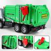 1/35 Urban Sanitation Vehicle Garbage Truck Model Metal Die Casting Engineering Vehicle Simulation Sound and Light Halloween Toy