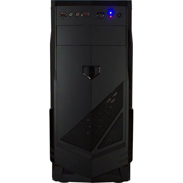 Boîtier pc inter-tech b-30 - noir - atx/micro-atx - 2 ventilateurs avant - 5 baies internes