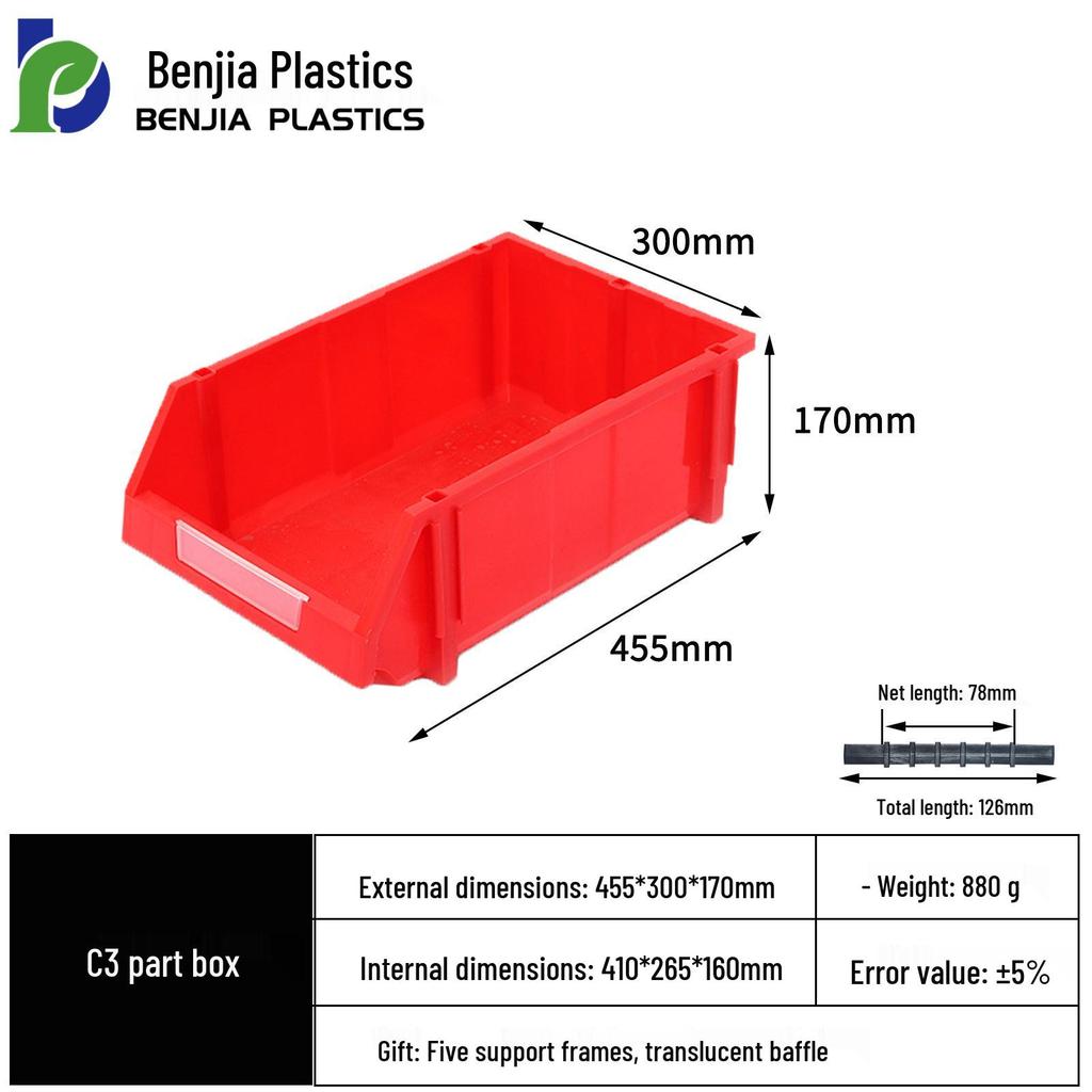 Large Wall-Mounted Plastic Screw Organizer with Compartments