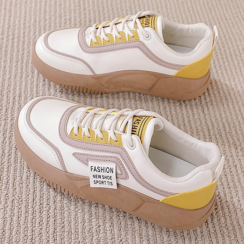 Fashion Autumn Women Vulcanized New Shoes Sports Loafers 2025 Comfortable Walking Sneakers Ladies Thick Soled Lace Up Casual Shoes