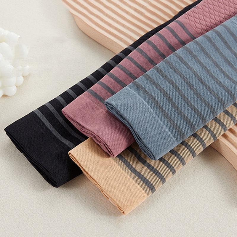 Striped High Waisted Abdominal Contraction Hip Lifting Pants Waistband Shaping Underwear Women's Safety Short Pants