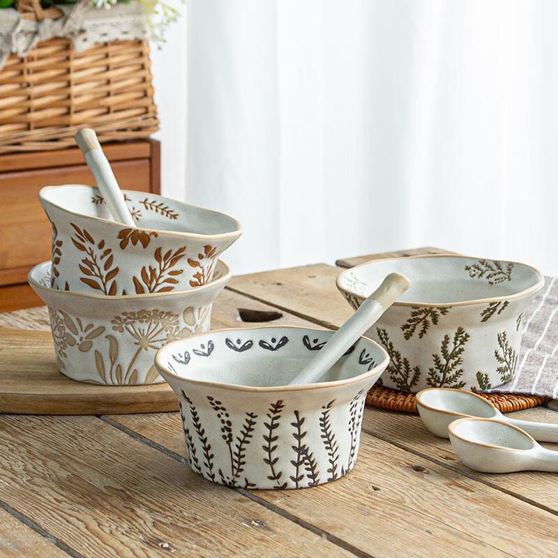 Hand-painted Ceramic Rice Bowl