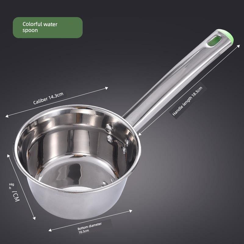 

Thickened Water Ladle with Long Handle, Stainless Steel Spoon for Porridge, Extended Handle for Commercial Kitchen, Large Size for Water, Manufacturer [201 Material] Colorful 14cm Water Spoon (800ml)