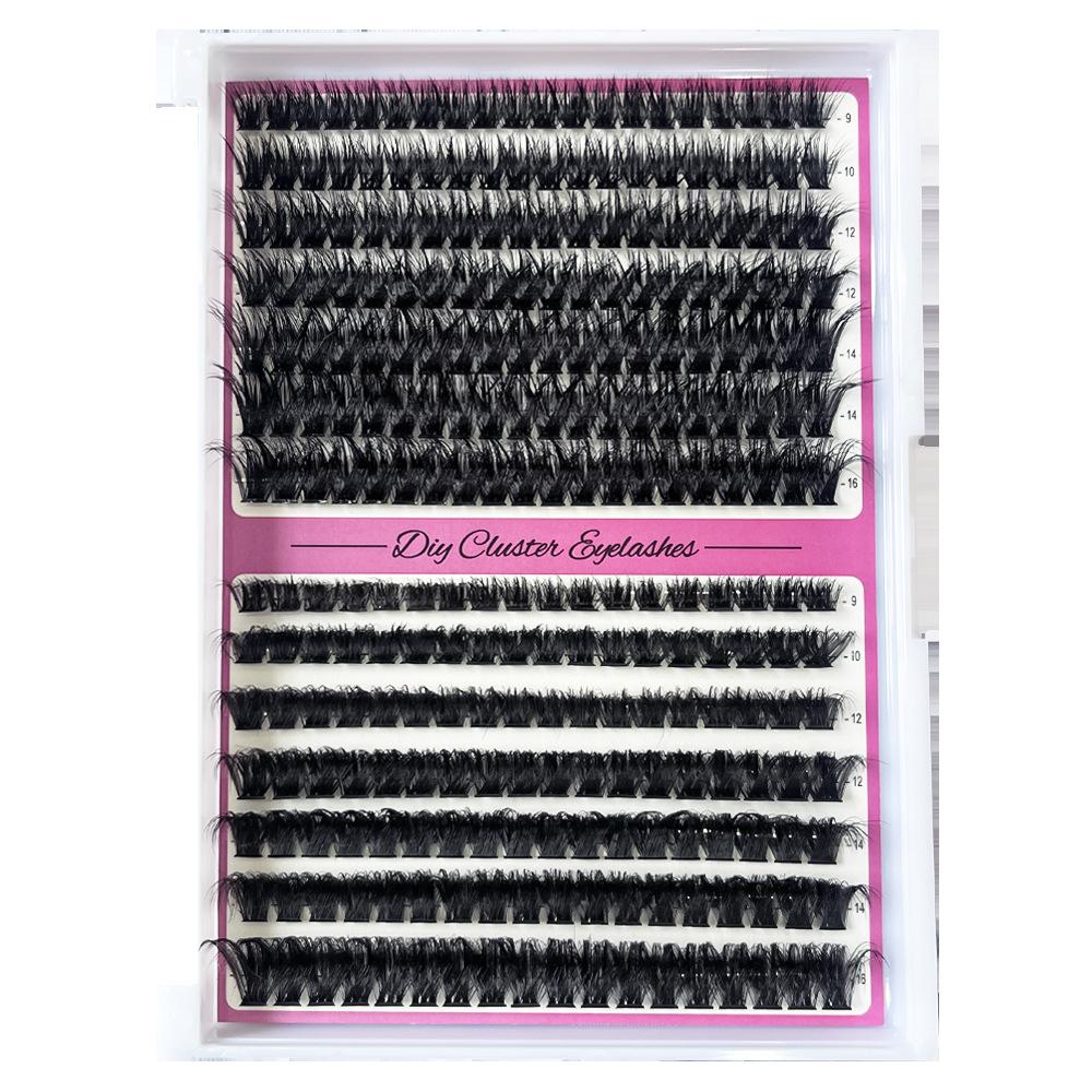 Flat False Eyelashes Stable Segmented Hairs 30P40P50P60P80P14 Rows Curled