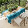 Nautical Ocean Sea Wave Waterproof Table Cloth for Table Decor Reusable Kitchen Dining Tablecloth Holiday Party Decorations