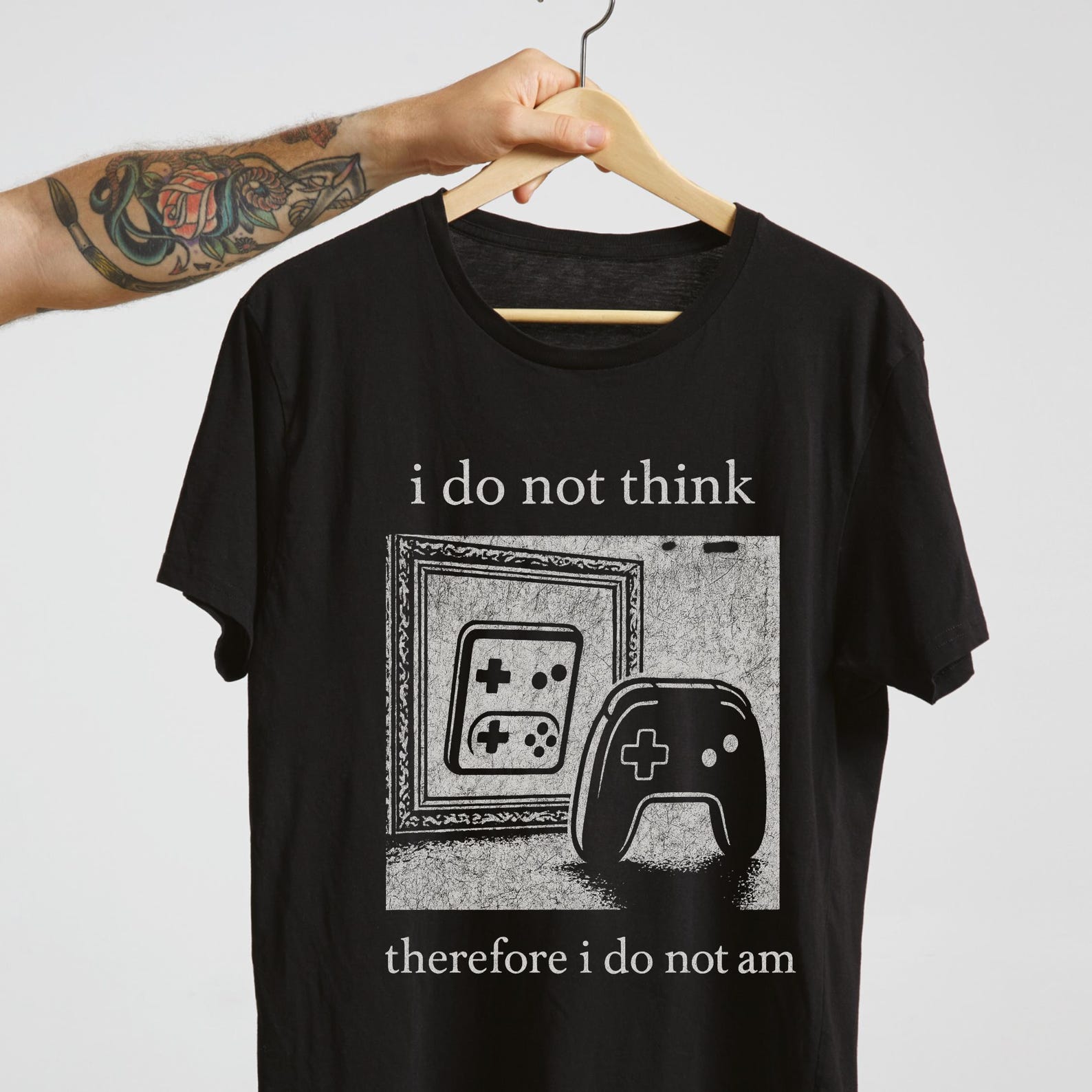 Funny Gamer Meme T-Shirt – Retro Console, Existential Humor 2XL