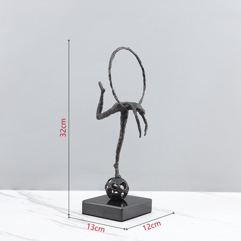 Minimalistische Gymnastikfiguren Statue Schreibtischdekoration Ornamente Abstrakte Gymnastikfigur Metallskulptur Raum Ästhetische Dekoration